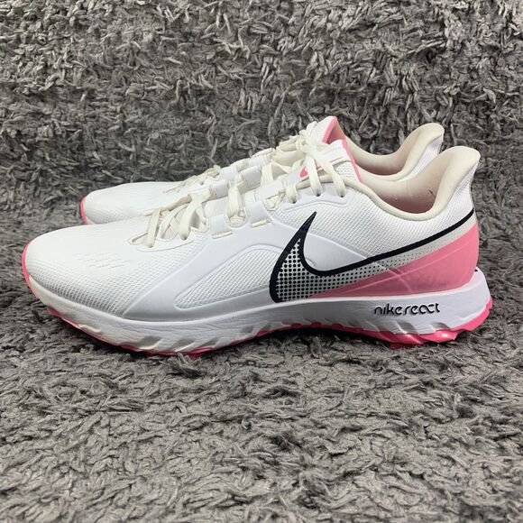 Nike React Infinity Pro Golf Shoes White/Pink CT6620-101 Size 14